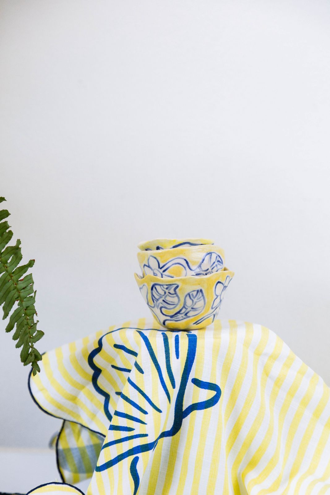 Set yellow ceramics