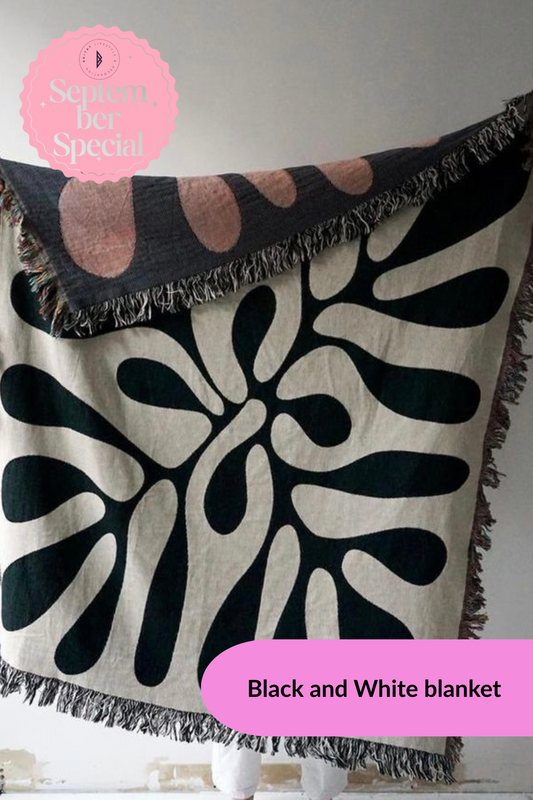 Black and white textile
