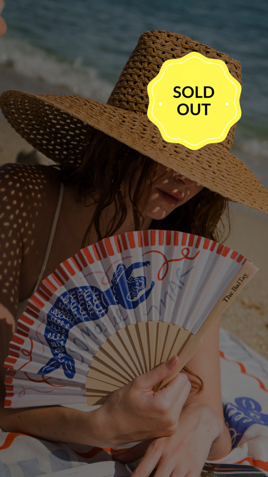 Set pareo + fan AZUL