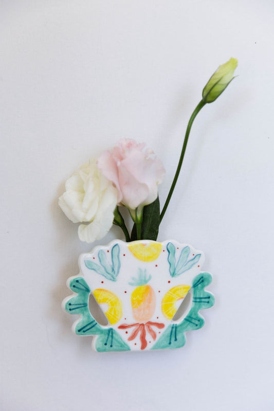 Pineapple wall vase