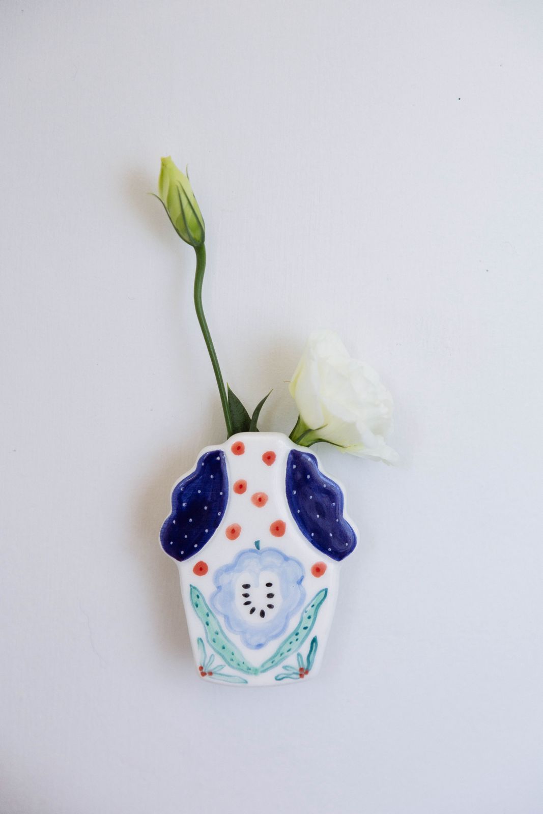 Blue wall vase