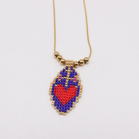 Blue heart necklace