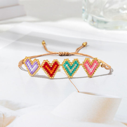 colorful heart bracelet